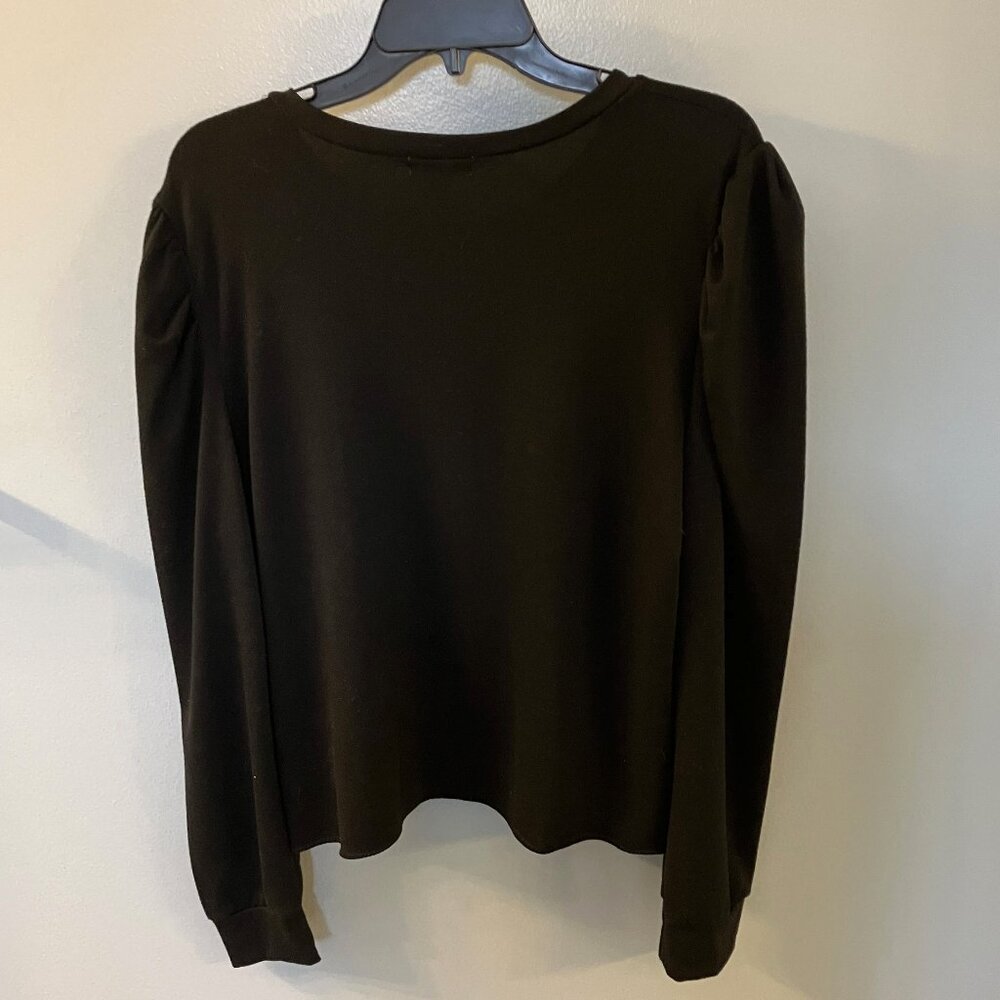 Cest La Vie Black Long Sleeve Women's Top Large - Picture 7 of 7
